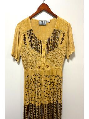 Vintage M.P.H. Embroidered Maxi Dress